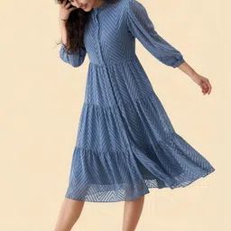 all about you Crepe Fit & Flare Midi Dress image 3