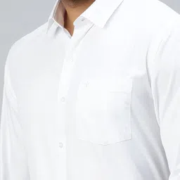 Ramraj Men Classic Spread Collar Solid Cotton Formal Shirt image 2