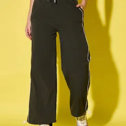 DIMPY GARMENTS Women Relaxed High-Rise Easy Wash Trousers image 5