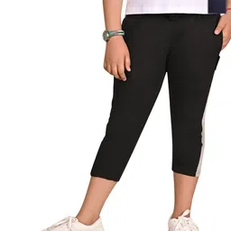 BAESD Girls Pack Of 2 Colourblocked Cotton Capris-image-98
