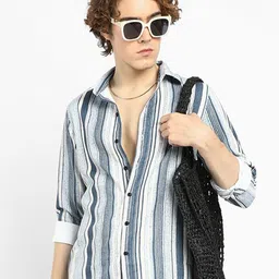Campus Sutra Men Comfort Multi Stripes Opaque Striped Casual Shirt-picture-35