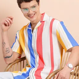 Mast & Harbour Striped Relaxed Fit Shirt-picture-10