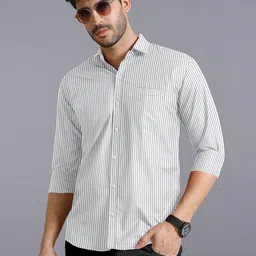 VTEXX Men Standard Striped Casual Shirt image 4