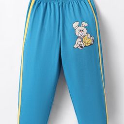 Tango Single Jersey Knit Full Length Lounge Pants With Bunny Print - Blue-picture-17