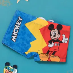 Disney by Yellow Bee Mickey & Friends Featuring Character Printed Swim Shorts - Red & Blue-image-77