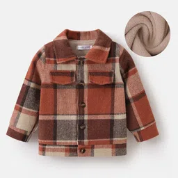 Mark & Mia Full Sleeves Checkered Winter Jacket - Multicolor-picture-26