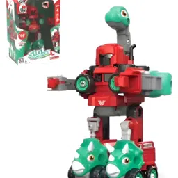 Lumo Brilliant Toys 5-in-1 Dinosaur Robot Toy Set for Kids, Buildable Transforming Dino Robot Toys For Kids With Screwdriver, Fun Entertainment Learning DIY Kids Toys - Multicolor-image-69