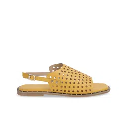 Mochi Women Block Mules with Laser Cuts image 3