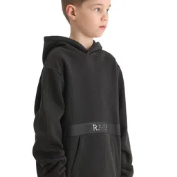 RARE ONES Boys Solid Long Sleeves Oversized Hooded Sweatshirt image 2