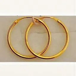 Just Devotional Women Gold-Plated Circular Hoop Earrings-image-51