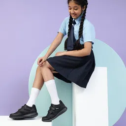 LIBERTY Velcro Closure School Shoes - Black image 5