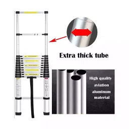 ATC Aluminium Telescopic Ladder Single Wall Supporting 9 ft image 4