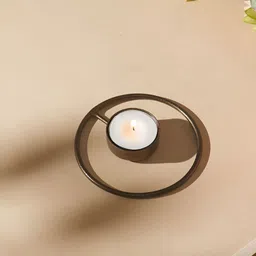 Homspurts Copper-Toned Set of 4 Candle Holder image 4