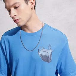 WROGN Oversized Fit Graphic Printed Pure Cotton T-shirt image 3