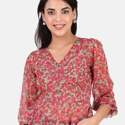 ANVI Be Yourself Beige Printed Top-picture-44