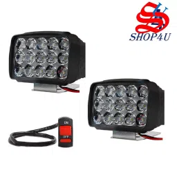 SHOP4U Waterproof 15 LED Fog Light Head Lamp Compatible with TVS All Models image 2