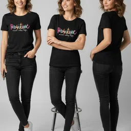 SZN Women Typography Printed Round Neck Cotton T-shirt-image-35