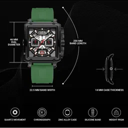 Carnaer Men Dial & Wrap Around Straps Analogue Watch CN-8308-Grn-Blk image 3