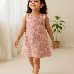 Urban Birdie Girls Floral Printed A-Line Mini Dress-picture-46