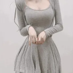 StyleCast Women Grey Mini Length Dress image 2