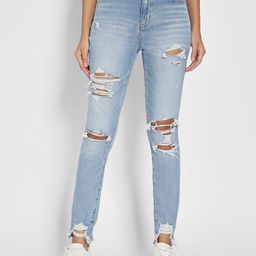 AMERICAN EAGLE OUTFITTERS Women Slim Fit Highly Distressed High-Waist Faded Jeans-picture-18