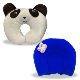Chinmay Kids Mustard Seeds, Polyester Fibre Animals Baby Pillow Pack of 2 White, Blue-picture-33