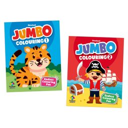 Jumbo Colouring Books, Colouring Fun All Year Round, Set of 2 Books - English-image-90