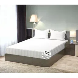 WELLNEST Unisex White Bedsheets image 4