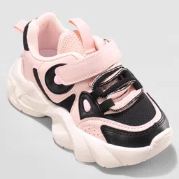 Oh! Pair Sneaker Shoes with Lace & Velcro Closure - Pink image 3