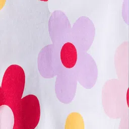 Doodle Poodle 100% Cotton Knit Full Sleeves Sweatshirt With Floral Print - White image 3