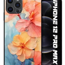 QRIOH Floral Printed iPhone 12 Pro Max Back Case Mobile Accessories-picture-20