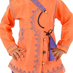 NEW GEN Boys Ethnic Motifs Embroidered Regular Kurta with Dhoti Pants image 4