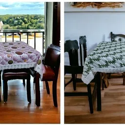 kashhtu Polyester 6 Seater Floral Table Cover image 1