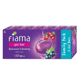 Fiama Blackcurrant & Bearberry Gel Bar for Radiant Glowing & Hydrating Skin (Pack of 6 Soaps) image 2