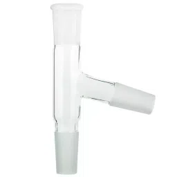 ABGIL ABG376 Borosilicate Glass Distillation Adapter with Two Cone and One - (B-24) Cone (B-24) image 1