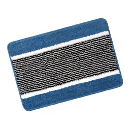 Kuber Industries 2-Pcs Blue & Black Patterned Anti-Skid Doormats image 2