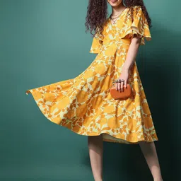 PURVAJA Women Floral Printed Fit & Flare Dress-picture-23