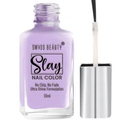 SWISS BEAUTY Set Of 2 Slay Nail Polish 13ml Each - Lit Lavender 16 & Raspberry 12 image 2