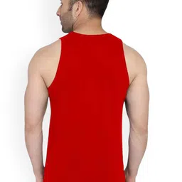 SLOWLORIS Pack Of 2 Printed Combed Cotton Innerwear Gym Vests image 4