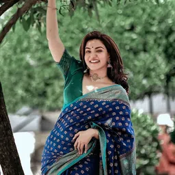 bigben textile Woven Design Zari Silk Blend Banarasi Saree image 5