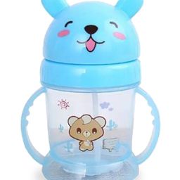 chinmay kids Chinmay Bear Opaque Soft Spout Feeding Sipper with Twin Handle Blue - 300 ml-picture-19