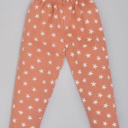 Kiwi 100% Cotton All Over Star Printed Lounge Pant - Peach-picture-12