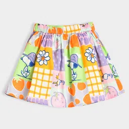 Mi Arcus Mi Arcus Peanuts Featuring Snoopy Printed Skirt - Multi Colour-image-3