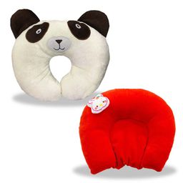 Chinmay Kids Mustard Seeds, Polyester Fibre Animals Baby Pillow Pack of 2 White, Red-picture-46