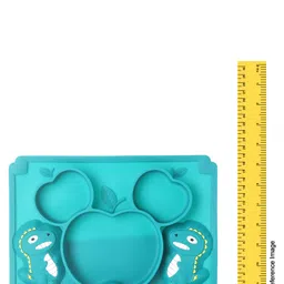 fab n funky Three Compartmented Silicone Plate - Green image 3