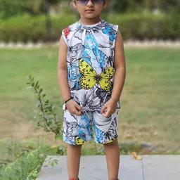 Emblica Unisex Kids Printed T-shirt with Shorts-image-55