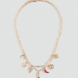 MANGO Set of 2 Combined Charm Necklace-picture-34