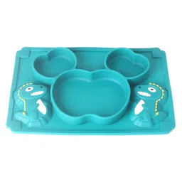 fab n funky Three Compartmented Silicone Plate - Green image 4