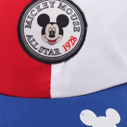 Babyhug Disney Cotton Summer Cap With Mickey Mouse Family All Over Print - Multicolor image 4