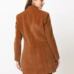 twenty me Acrylic Blend Self Design Coat For Women image 2